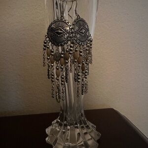 Shyanne Silver and Brown Dangle Earrings